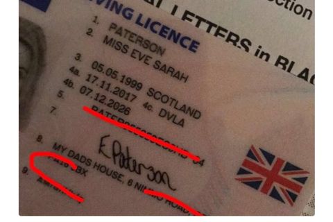 Der Führerschein einer Britin