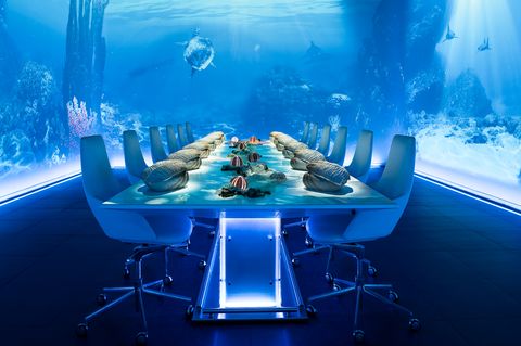 Sublimotion, Ibiza  Dieses Restaurant zählt wirklich zum teuersten Restaurant der Welt, denn für ein 20-Gänge-Menü muss man 1500 Euro hinlegen. Kein Schnäppchen. Der Sternekoch Paco Roncero verbindet Essen, Kunst und Technologie. 