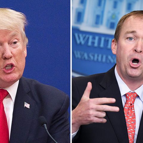 Donald Trump (l.) und Mick Mulvaney