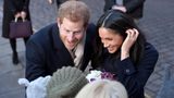 Ein königlicher Ausrufer gibt die Verlobung von Prinz Harry und Meghan Markle bekannt