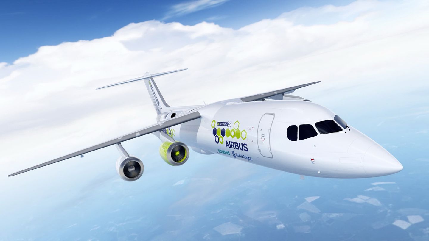 Entwurf des Hybrid-Testflugzeug Airbus e-FanX