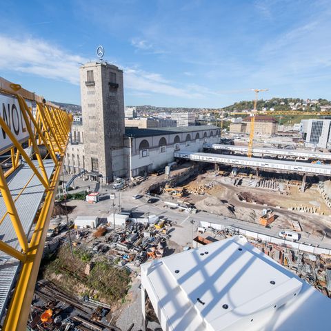 Baustelle des neuen Hauptbahnhofs Stuttgart 21