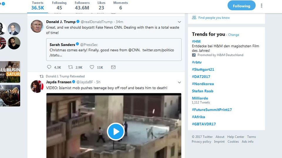 Tweet Trump Fransen Tweet Trump Fransen