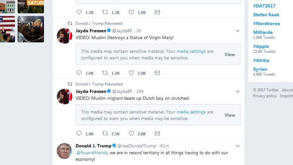 Tweet Trump Fransen II Tweet Trump Fransen II