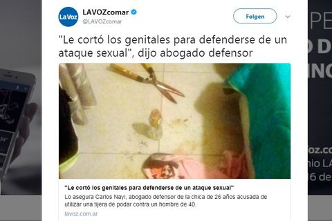 Argentinien: Liebhaber mit Gartenschere kastriert. War die Tat geplant?