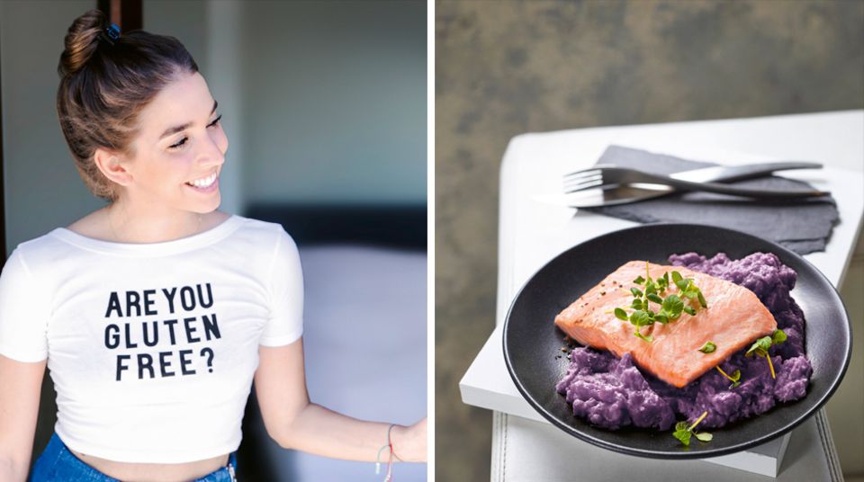 Nathalie Gleitmans Speiseplan ist trotz Unverträglichkeiten alles andere als eintönig- es gibt beispielsweise gebratenen Fisch mit Kokosgemüse-Püree.