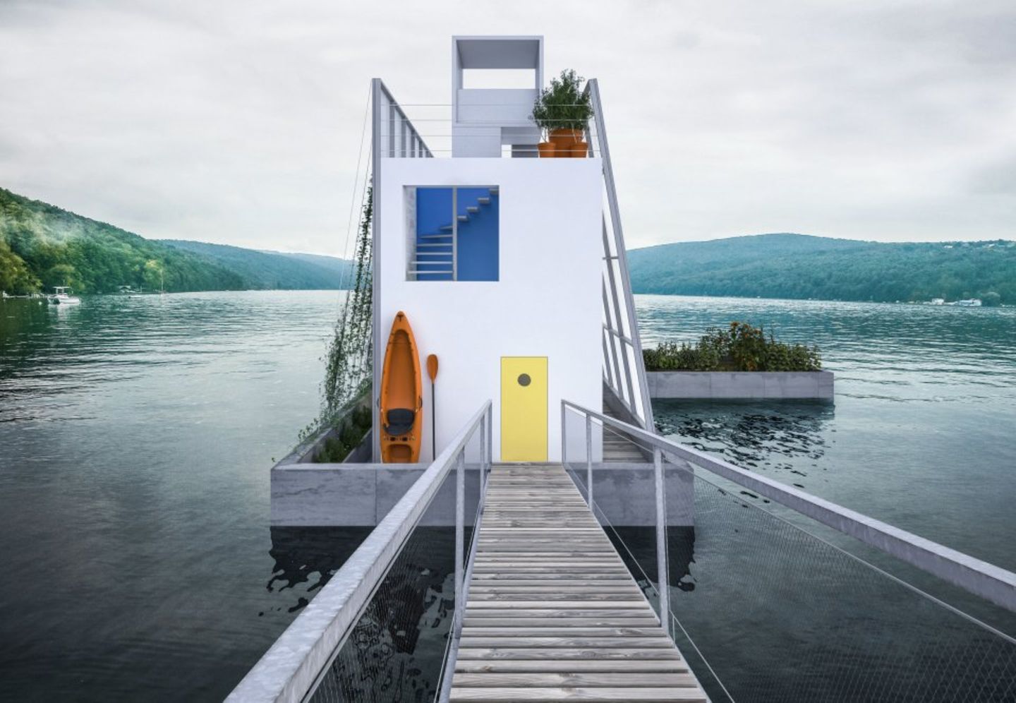 Dieses Haus wurde entworfen, weil in vielen Regionen die Gefahr von Überflutungen zunimmt. 