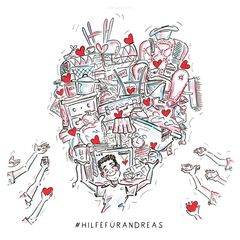 Zeichnung für die Aktion "Hilfe für Andreas"