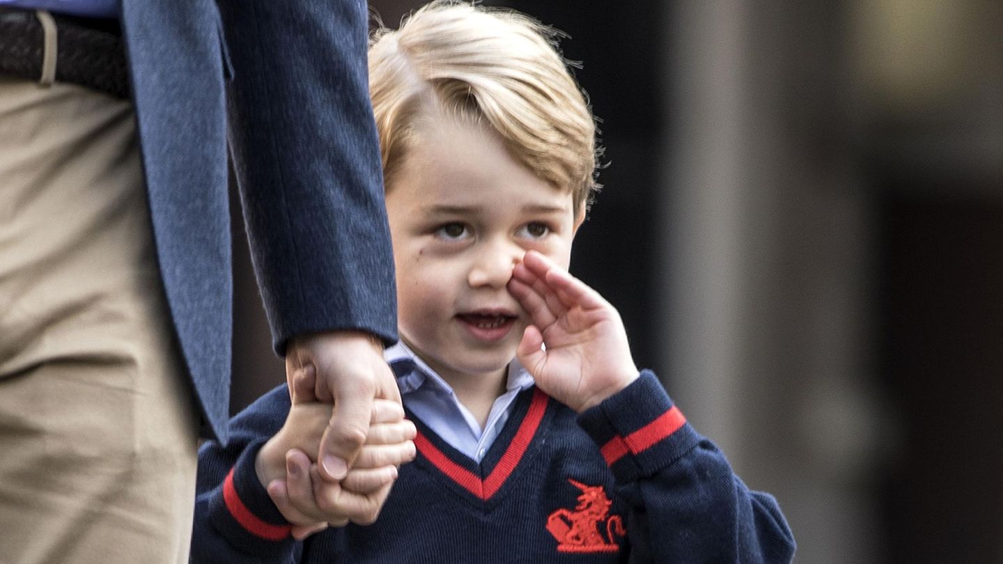 Prinz George (4) an seinem ersten Schultag (Archivbild)