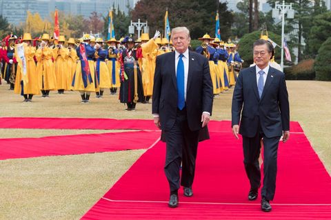 Donald Trump, Präsident der USA, zu Besuch in Südkorea