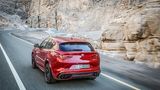 Alfa Romeo Stelvio Quadrifoglio - auch das Heck zeigt sich dynamisch