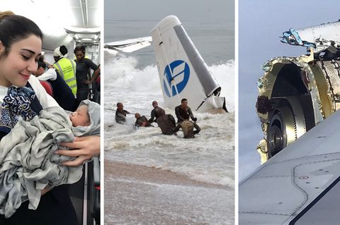 Sturzgeburten und explodierende Triebwerke: Die bizarrsten Flugzeug-Zwischenfälle aus 2017