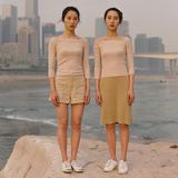 Zwei Asiatinnen stehen nebeneinander