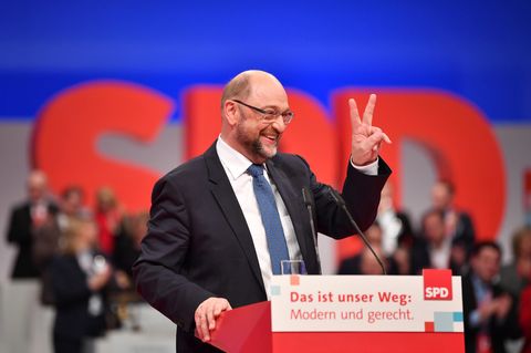 Martin Schulz erhält Dämpfer - mit 81,9 Prozent als SPD-Chef wiedergewählt