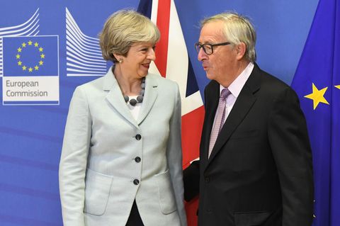 Brexit Theresa May und Jean-Claude Juncker