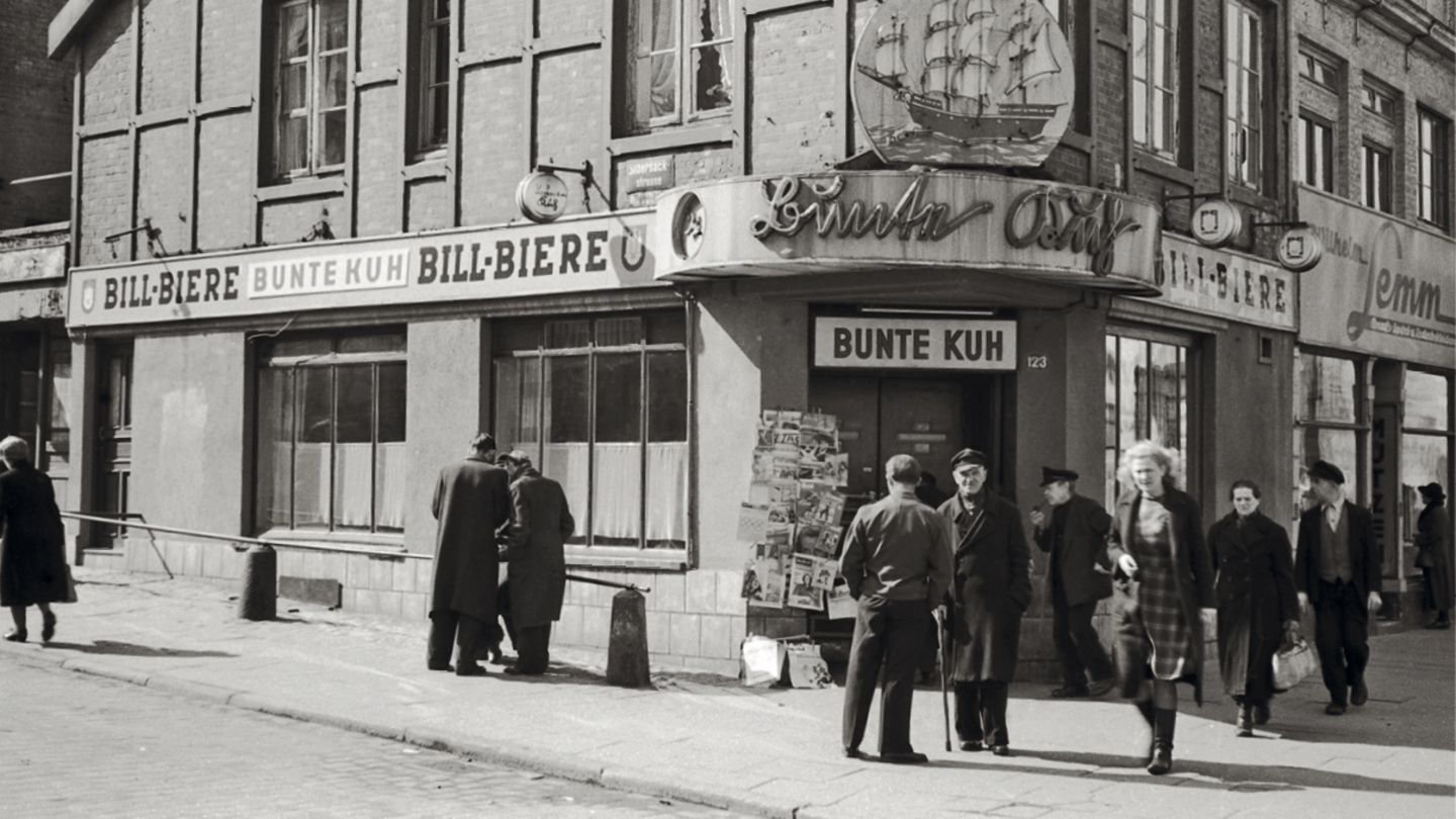 "Bunte Kuh" an der Ecke Reeperbahn/Silbersackstraße