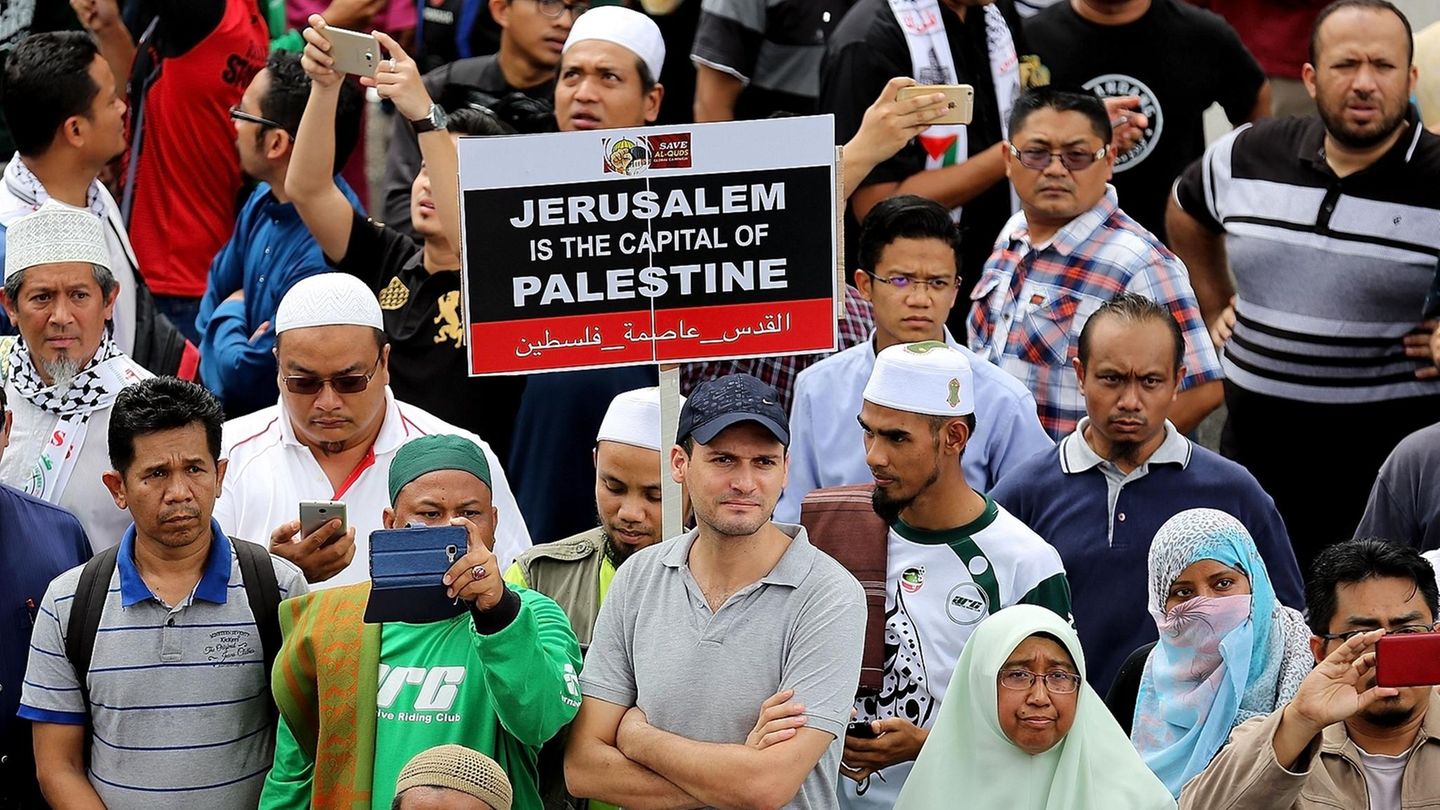 Demonstranten in Kuala Lumpur
