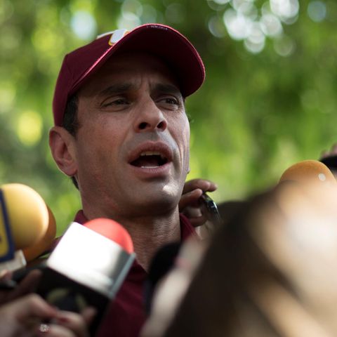 Henrique Capriles während einer Pressekonferenz in Caracas, Venezuela