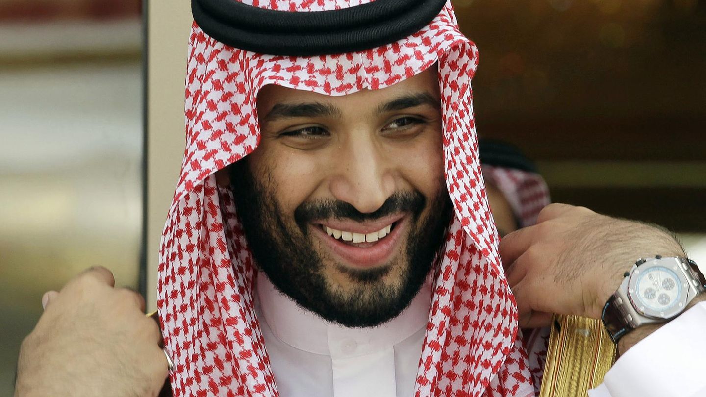 Kronprinz Mohammed bin Salman bei einer Presseveranstaltung in Riyadh, Saudi-Arabien