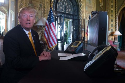 US-Präsident Donald Trump am Computer