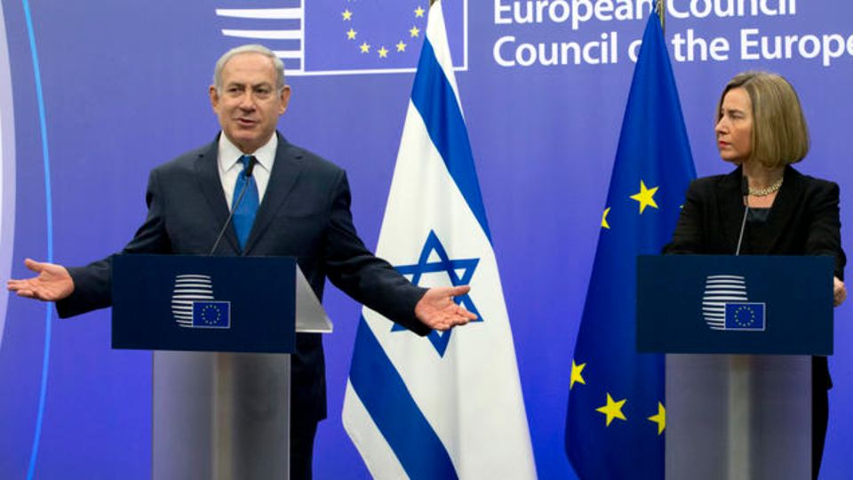 Benjamin Netanjahu und Federica Mogherini in Brüssel