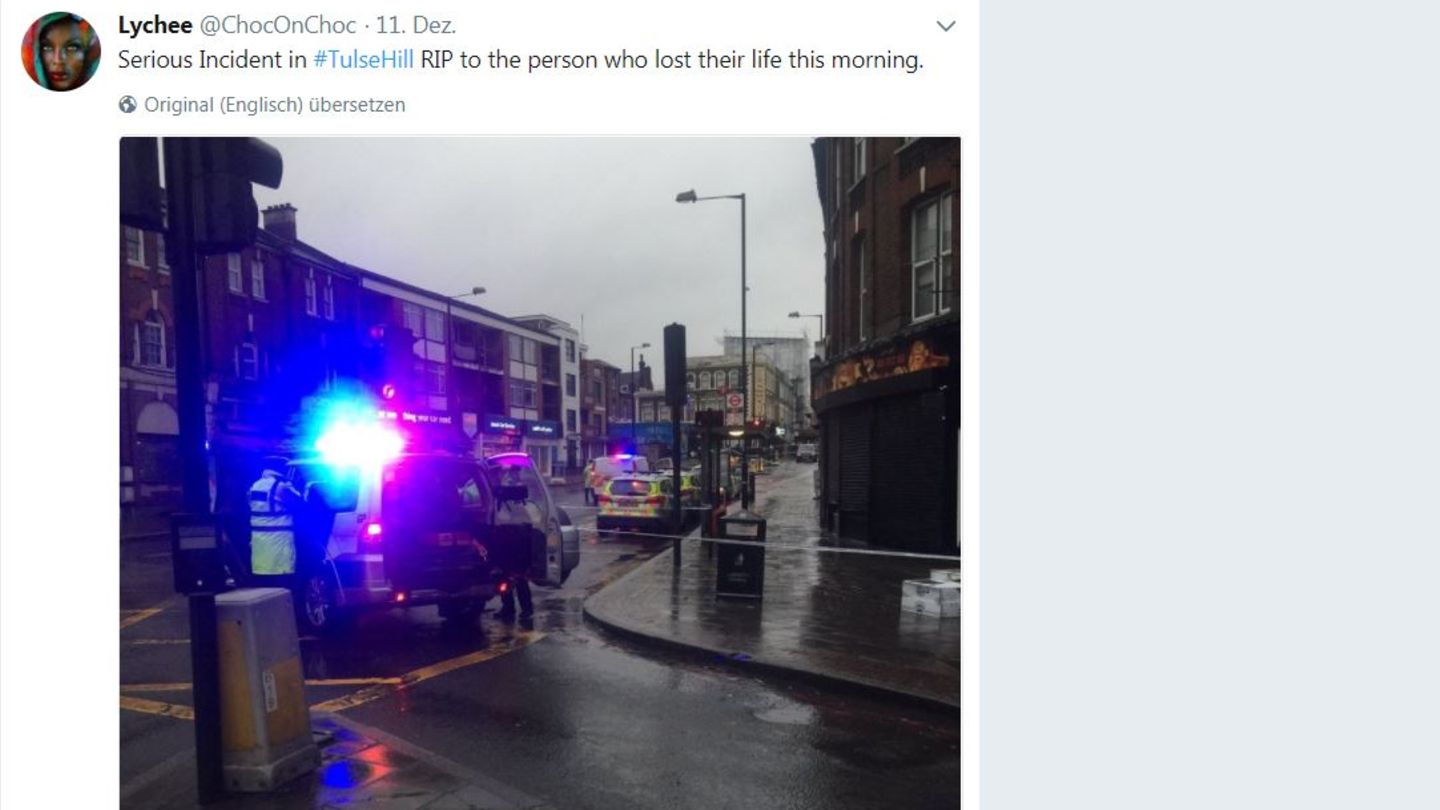 Twitter-Userin Lychee postete ein Foto der Unfallstelle in London