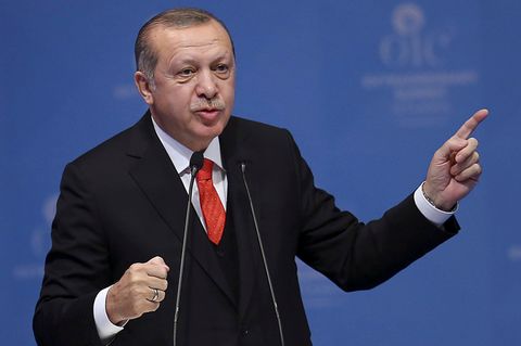 Recep Tayyip Erdogan beim OIC-Sondergipfel in Istanbul