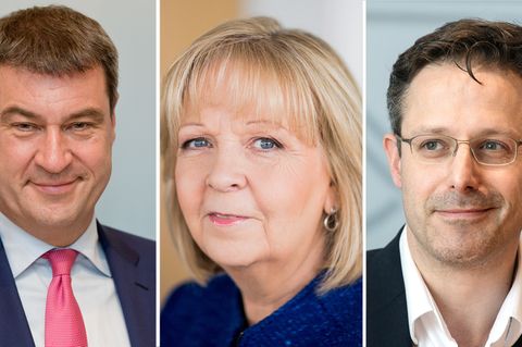 Markus Söder (l.), Hannelore Kraft, Marcus Pretzell