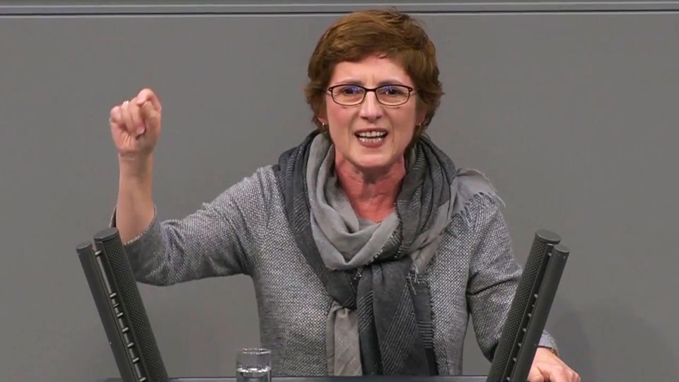 Britta Haßelmann bei ihrer Rede im Bundestag