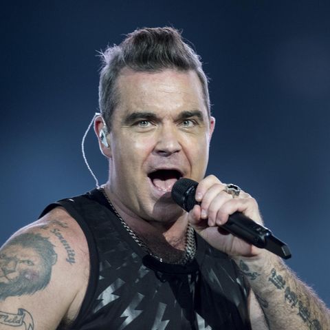 Robbie Williams singt auf seinem Konzert in Zürich