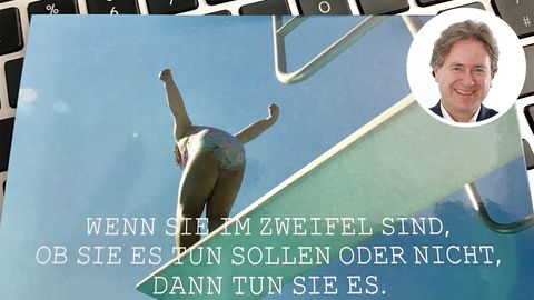 Diese Postkarte einer früheren Kollegin landete auf Frank Behrendts Schreibtisch