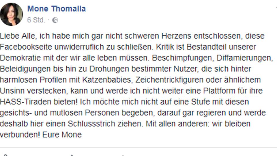 Mutter von Sophia Thomalla: Zu viel Hass: Simone Thomalla verabschiedet sich von Facebook