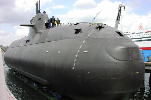 Ein U-Boot vom Typ 212A in der Werft.