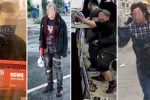 Mehrere Tatverdächtige im Zusammenhang mit den Ausschreitungen rund um den G20-Gipfe im Juli in Hamburg - mit Bildern fahndet die Polizei nach "Tatverdächtigen in einem Strafverfahren"
