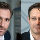 Ben Braun (l.) spielt in "Dunkle Zeit" den DNP-Generalsekretär Benjamin Reinders, der eine Affäre mit Nina Schramm hat. Brauns Rolle wurde offenbar an Ex-AfD-NRW-Chef Marcus Pretzell angelegt, für den Frauke Petry ihren Mann verließ. 