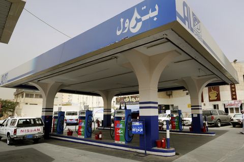 Tankstelle in Saudi-Arabiens Hauptstadt Riad