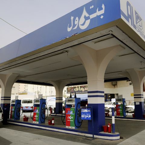 Tankstelle in Saudi-Arabiens Hauptstadt Riad