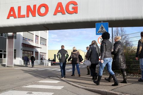 Mitarbeiter des Küchenherstellers Alno
