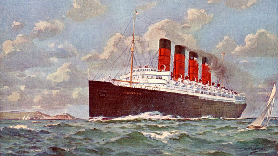 Ein Gemälde der "echten" RMS Mauretania