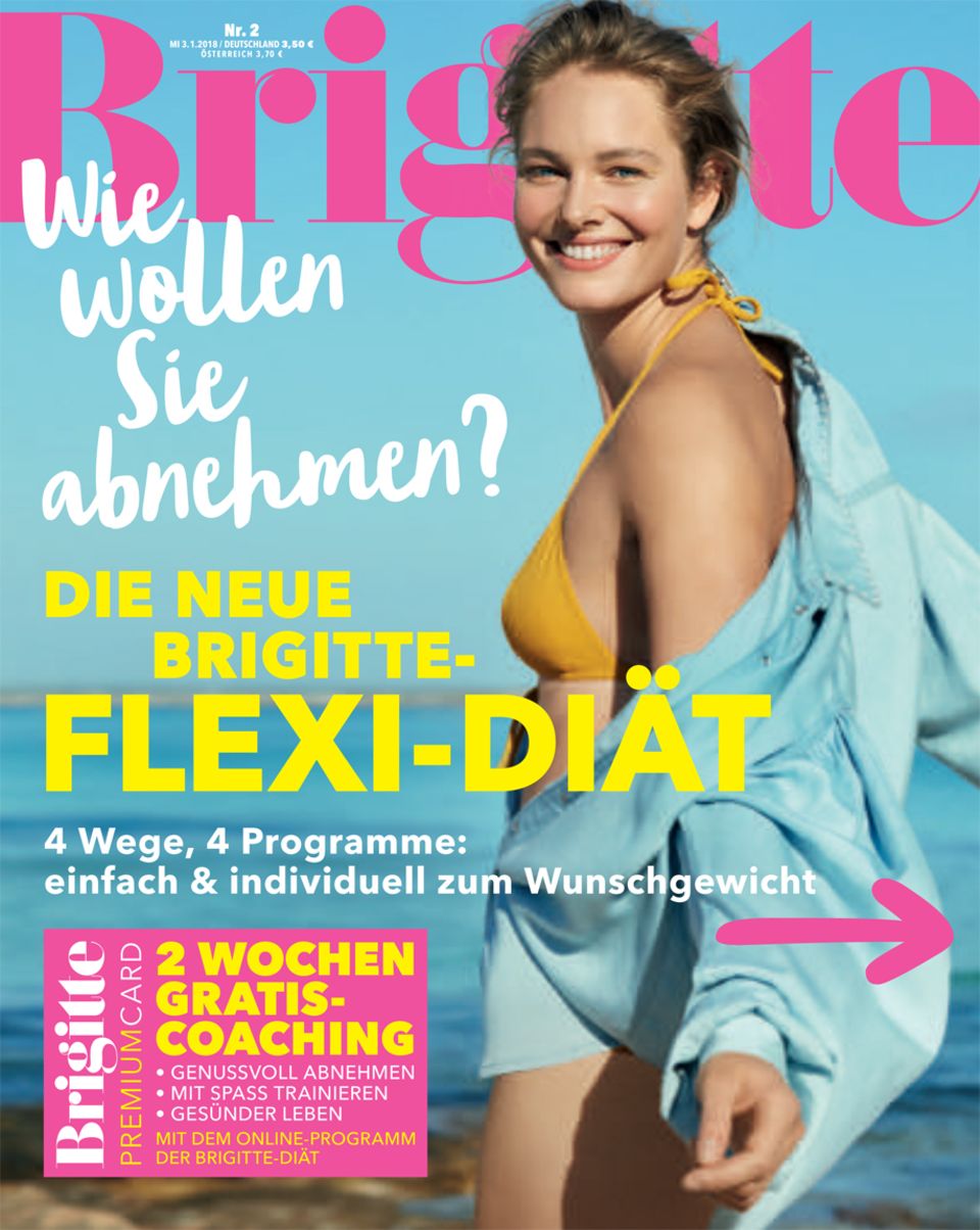 Mehr Tipps für die neue BRIGITTE-Diät finden Sie in der aktuellen Ausgabe der BRIGITTE oder unter www.brigitte.de/brigitte-diaet