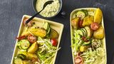 Röstkartoffelsalat mit Cottage Cheese