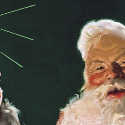 Einer der Weihnachtsmänner aus der Feder des Coca-Cola-Zeichners Haddon Sundblom