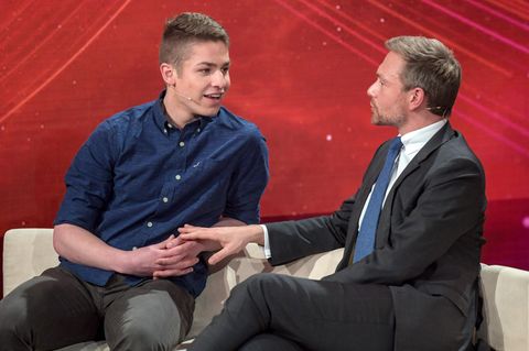 Pflege-Azubi Alexander Jorde und FDP-Chef Christian Lindner