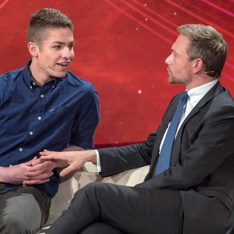 Pflege-Azubi Alexander Jorde und FDP-Chef Christian Lindner