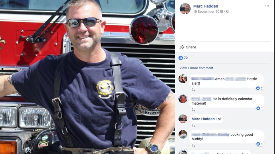 Spontan-Adoption: Marc Hadden ist Feuerwehrmann in South Carolina Spontan-Adoption: Marc Hadden