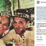 Mit Tröte und lustigen Hüten feierte Caroline Beil in Cancun, Mexiko