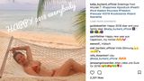 Aus der Südsee von der Cookinsel Aitutaki grüßt TV-Moderatorin Katja Burkhard