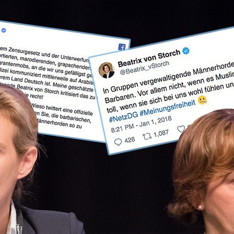Die AfD-Politikerinnen Alice Weidel (l.) und Beatrix von Storch