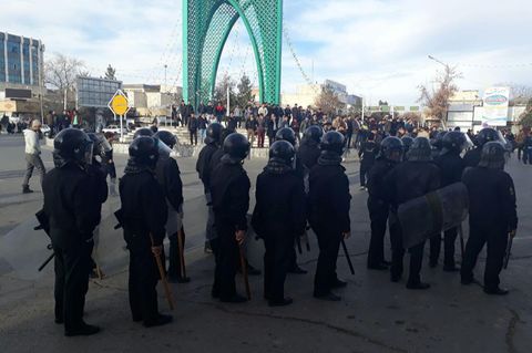 Iran Protest Polizei