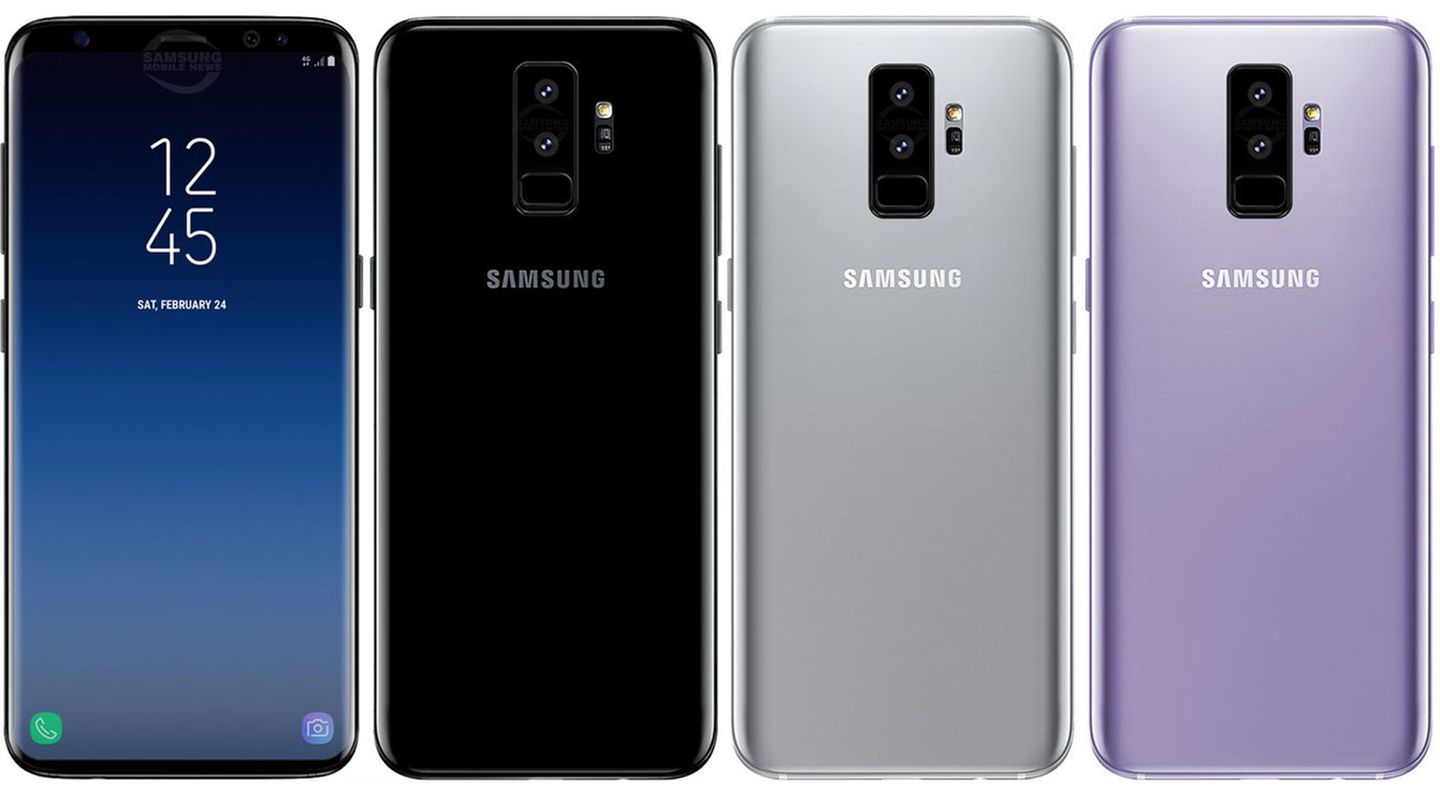 Sieht so das Samsung Galaxy S9 aus? Insgesamt könnte es das Smartphone in fünf Farben geben.